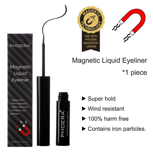 Magnetic Liquid Eyeliner Magnetic False Eyelashes Tweezer Set Waterproof Long Lasting Eyeliner False Eyelashes Magnetic Makeup