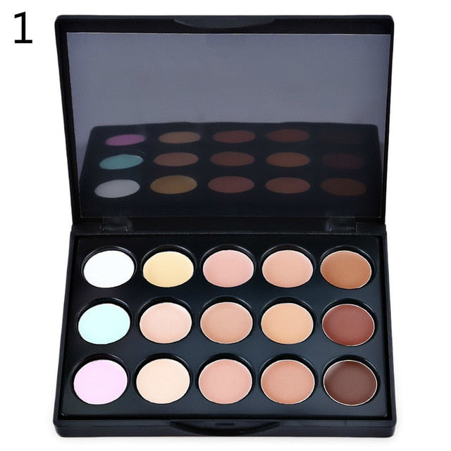 15 Colors Contour Primer Cover Spots Blemish Concealer Palette Face Cream Makeup eyeshadow primer cosmetic base makeup